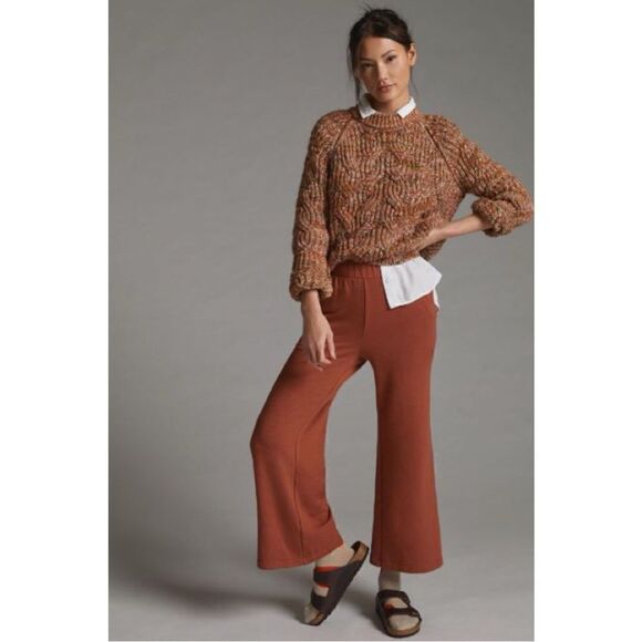 NEW Anthropologie Daily Practice Wide-Leg Pull-On Split-Hem Lounge Pants Small - Picture 1 of 4